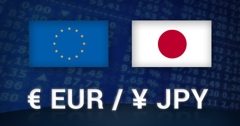 EUR JPY live chart showing real-time exchange rate, technical analysis, and forecast for the euro to Japanese yen currency pair.
